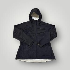 Patagonia Logo H2No Windbreaker Jacket Adult Black Size Large Raincoat Women’s